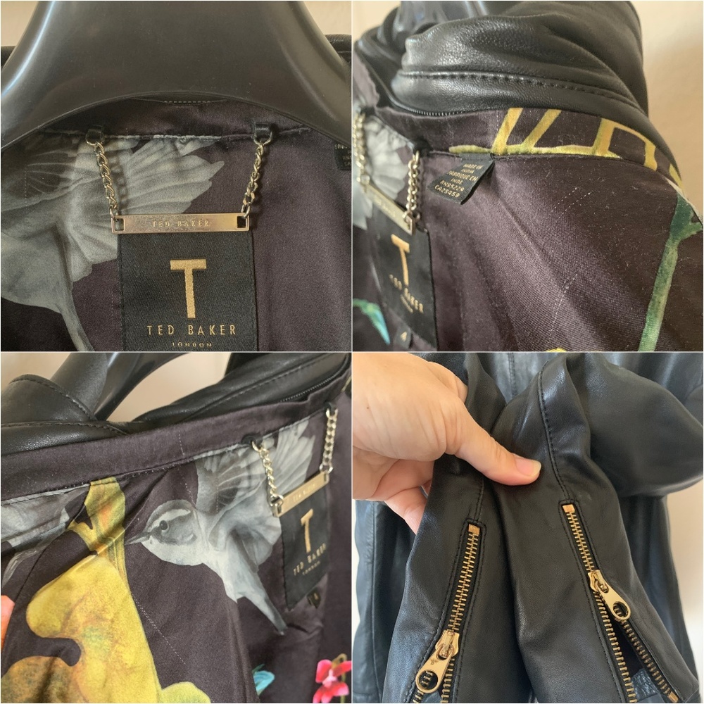 Ted Baker Leather Jacket With Removable Lambskin - image 5